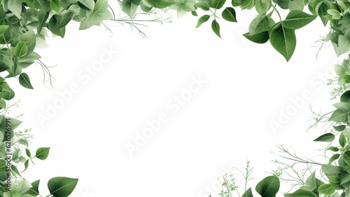 green leaves frame