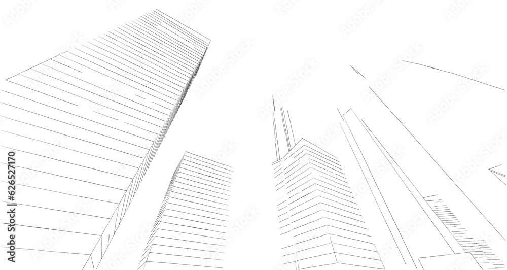 Fototapeta premium sketch of a building
