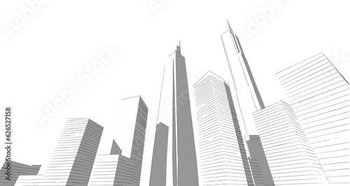 Photography skyscrapers in the city