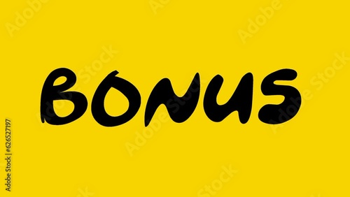 Footage of bonus animation with yellow background 