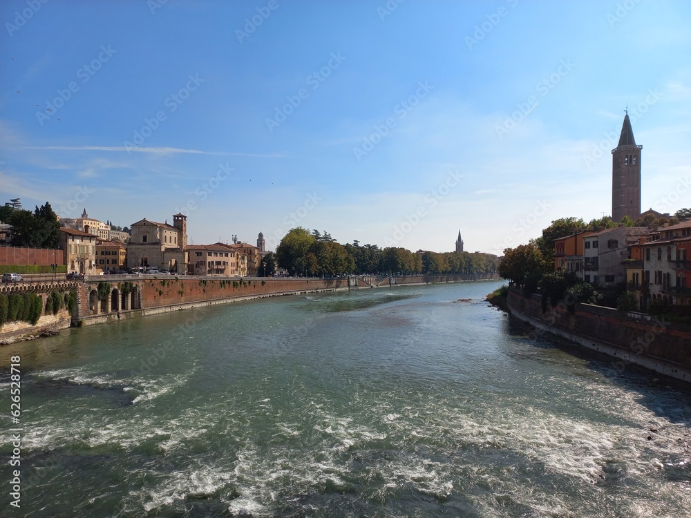Adige, Fiume, Verona, Veneto, Italia