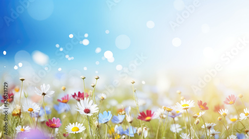 Beautiful meadow full of spring flowers © Piotr Krzeslak
