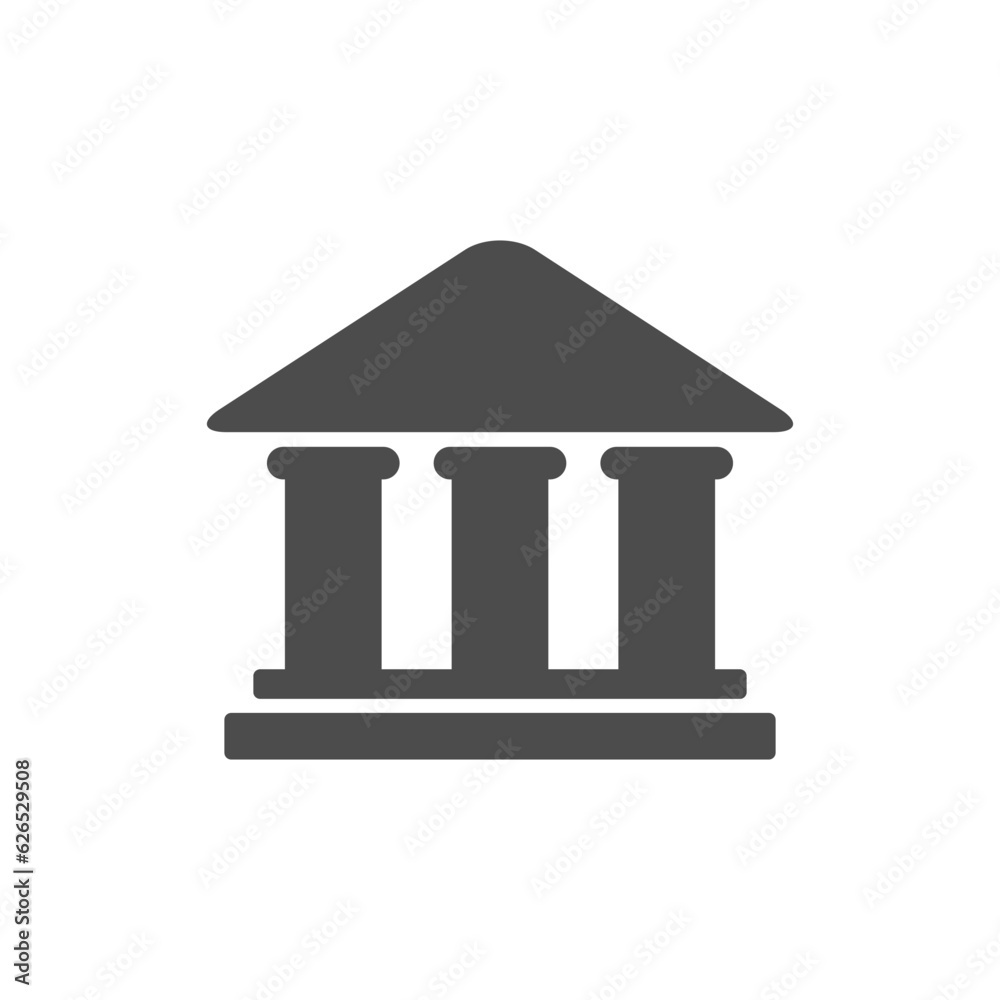 Bank glyph vector icon isolated. Bank stock vector icon for web, mobile app and ui design Bank glyph vector icon isolated. Bank stock vector icon for web, mobile app and ui design
