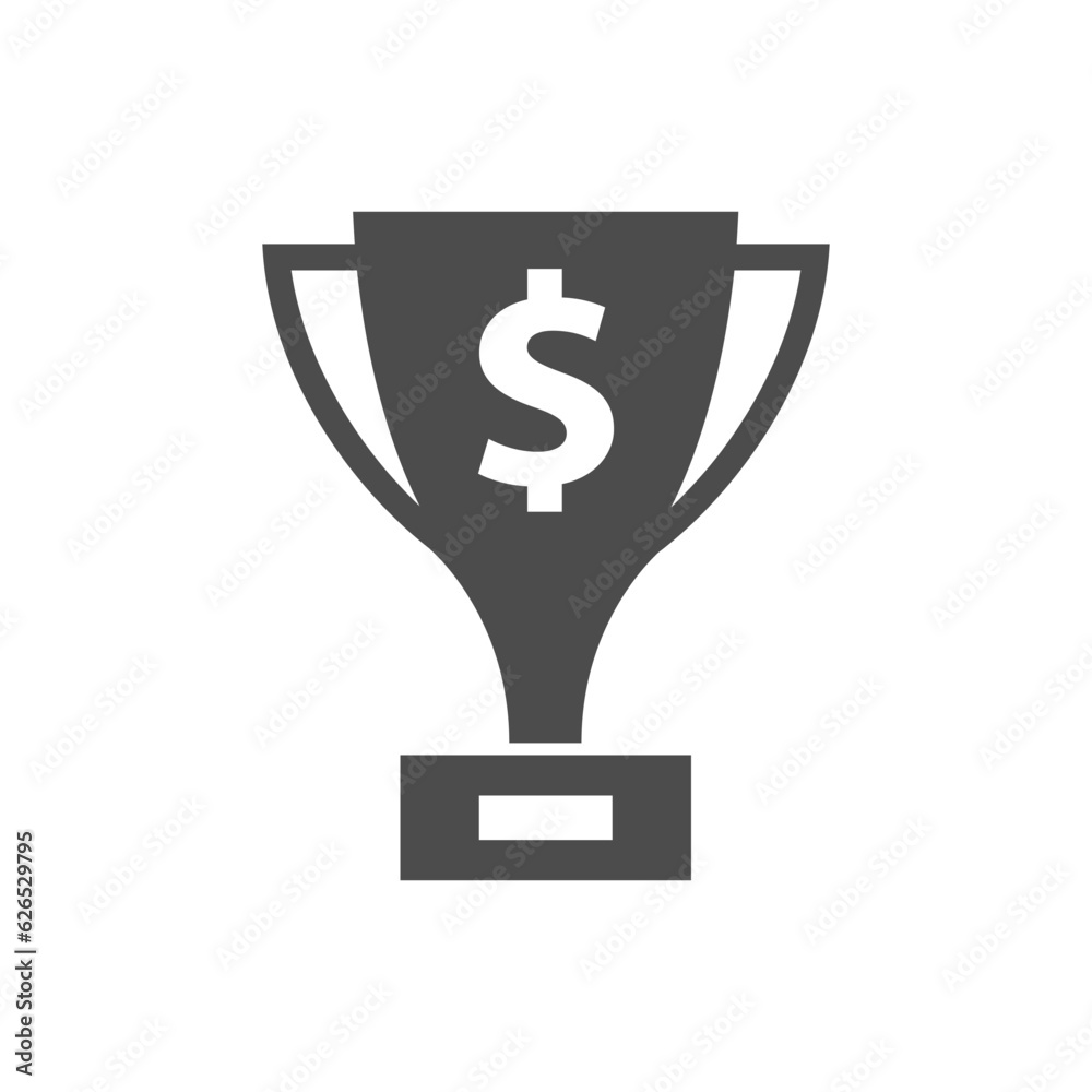 Trophy glyph vector icon isolated. Trophy stock vector icon for web, mobile app and ui design Trophy glyph vector icon isolated. Trophy stock vector icon for web, mobile app and ui design