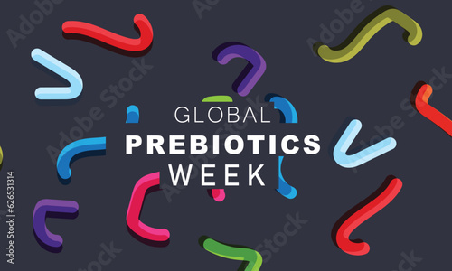 Global Prebiotics week. background, banner, card, poster, template. Vector illustration.