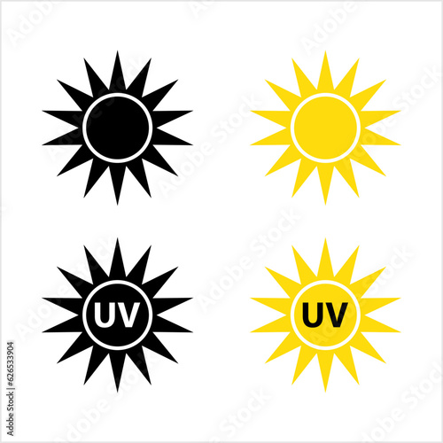 Ultraviolet Light Icon, Uv Ray Radiation, Optical Radiation, Form Of Electromagnetic Radiation