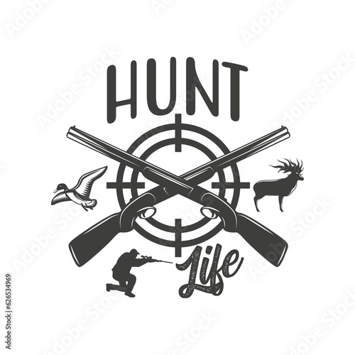 Hunting T-shirt design Lettering