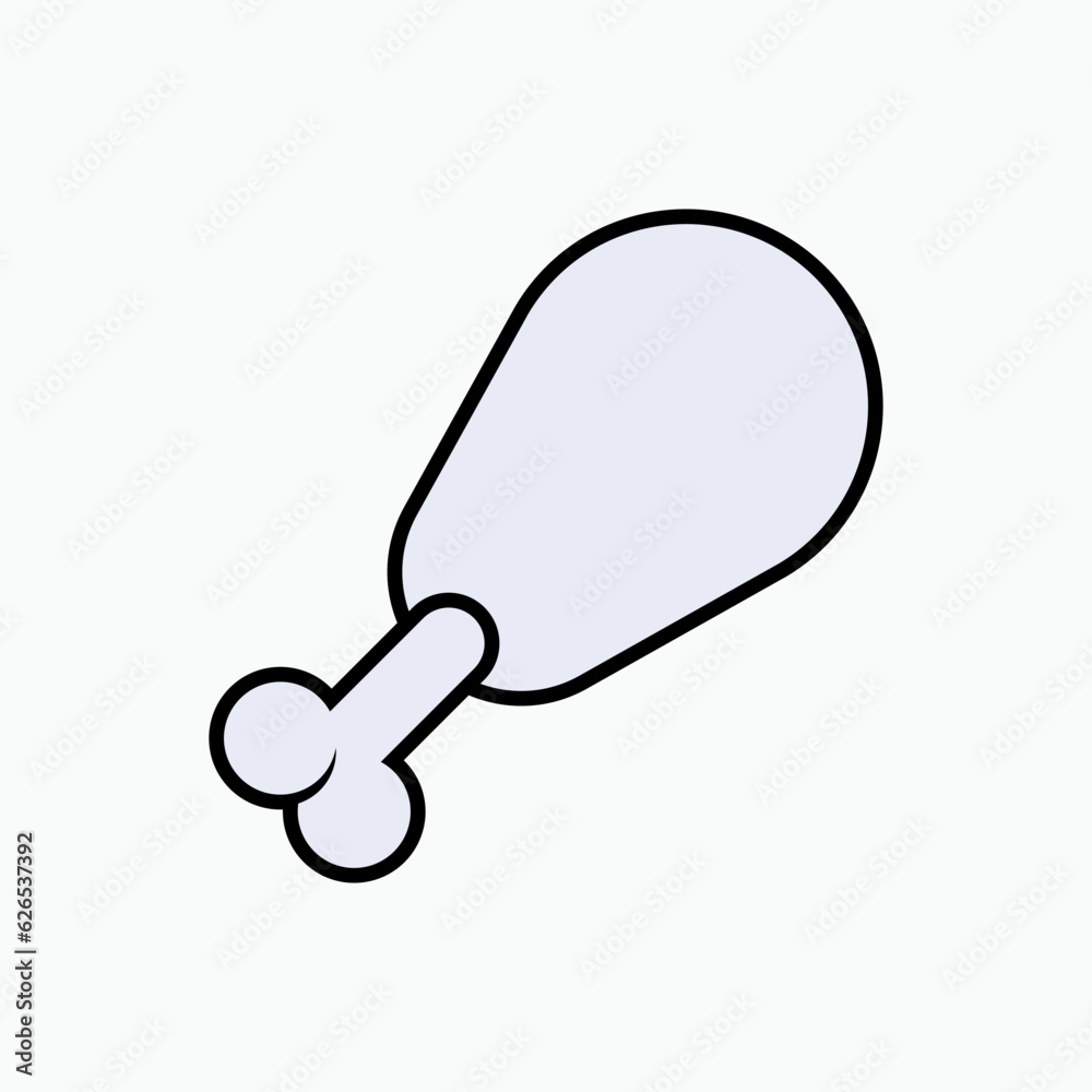Chicken Thigh Icon. Food, Nutrition Symbol - Vector. Chicken Thigh Icon. Food, Nutrition Symbol - Vector.