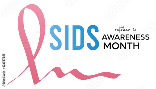 Vector illustration on the theme of Sudden Infant death syndrome (SIDS) awareness month is observed every year in October