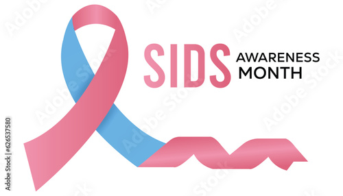 Vector illustration on the theme of Sudden Infant death syndrome (SIDS) awareness month is observed every year in October