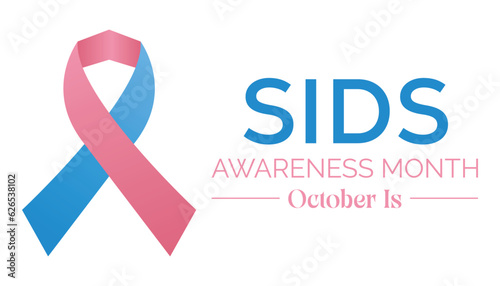 Vector illustration on the theme of Sudden Infant death syndrome (SIDS) awareness month is observed every year in October