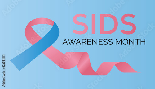 Vector illustration on the theme of Sudden Infant death syndrome (SIDS) awareness month is observed every year in October
