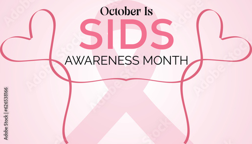 Vector illustration on the theme of Sudden Infant death syndrome (SIDS) awareness month is observed every year in October
