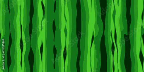Cheerful bright green seamless pattern of watermelon skin. Striped texture of water melon rind. Endless vector illustration. Summer juicy ripe print