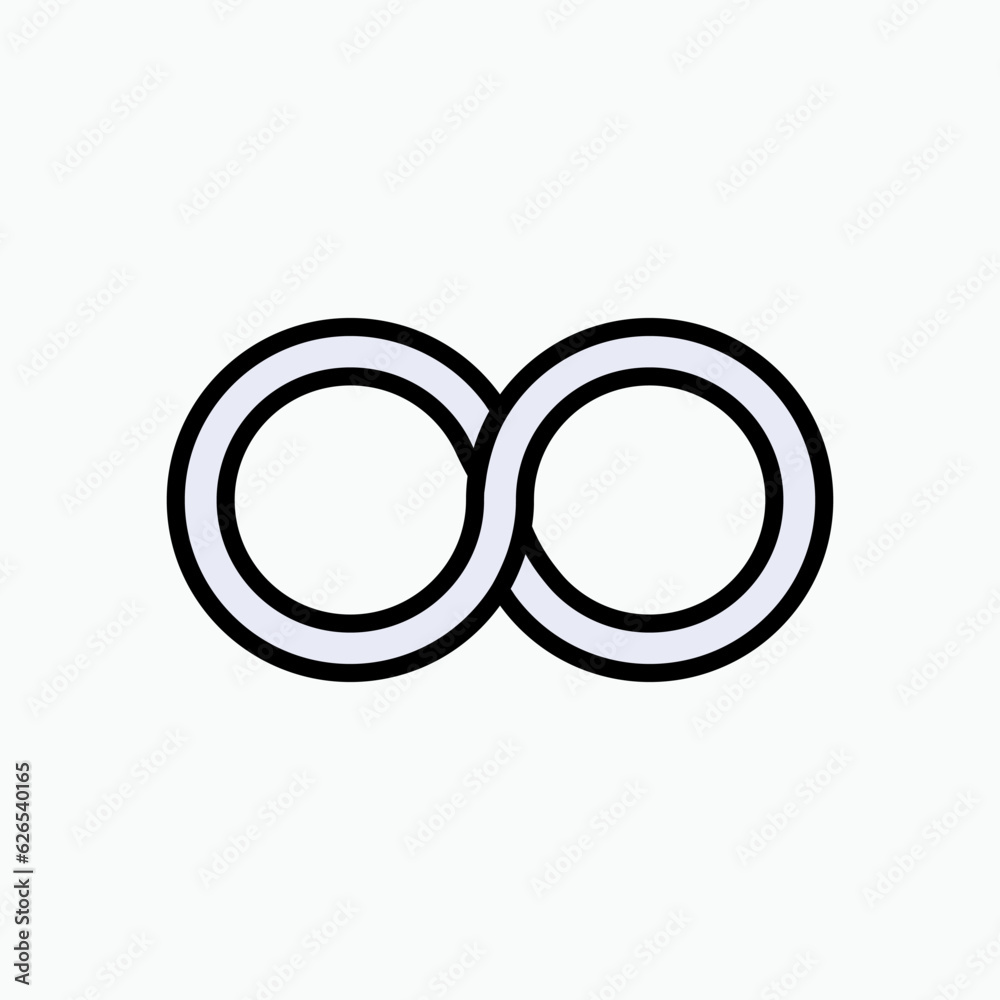 Connection Icon. Correlation, Infinity Symbol - Vector. Connection Icon. Correlation, Infinity Symbol - Vector.