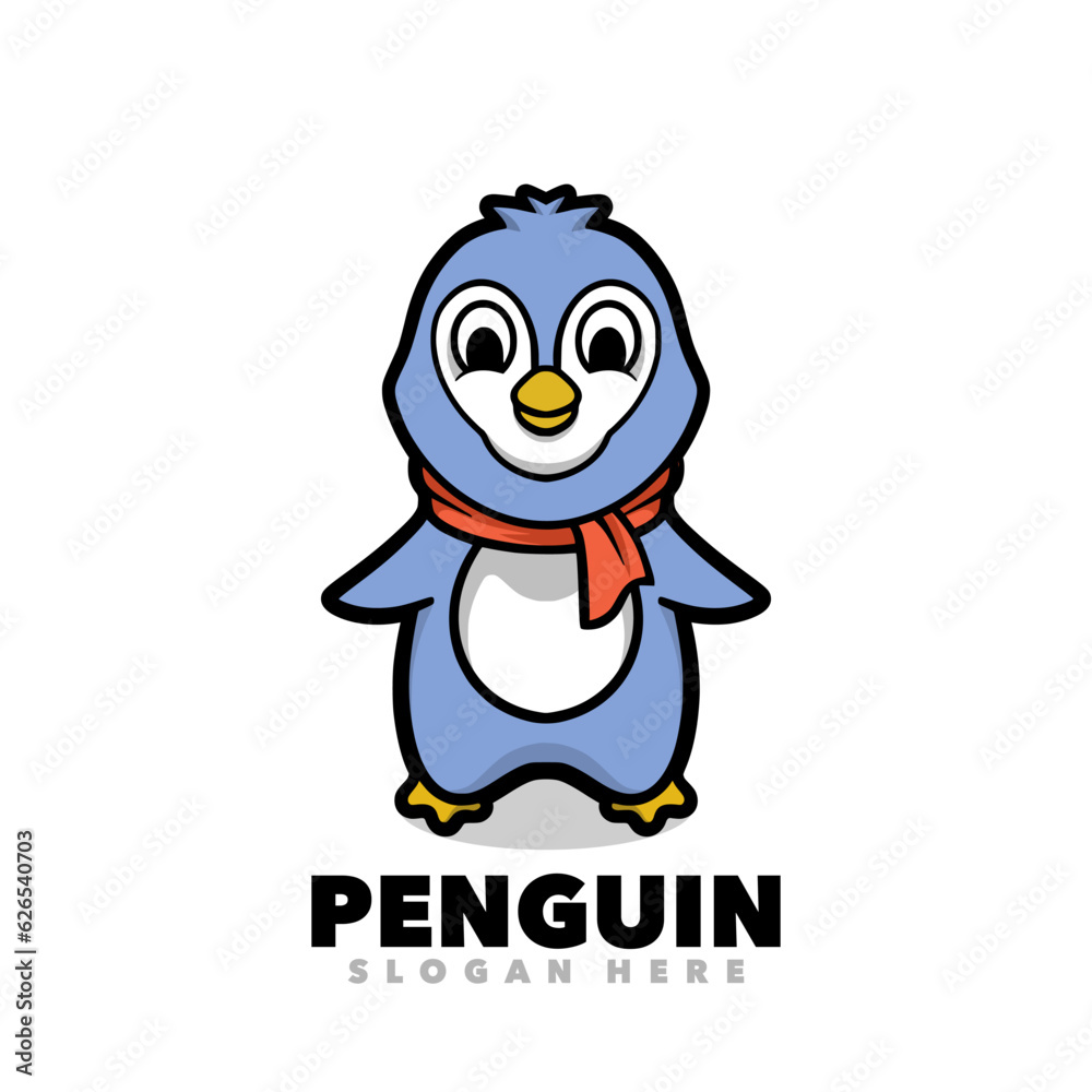 Obraz premium penguin with ice cream