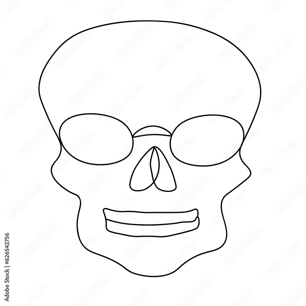 skull with glasses