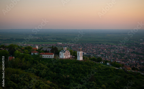 Landscape of City of Vrsac from high viewpoint (Vojvodina, Serbia).
