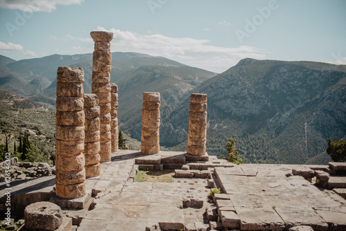 The Temple of Apollo in Delphi, Greece