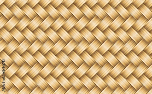 Seamless pattern bamboo texture, wicker basket weaving background vector. 