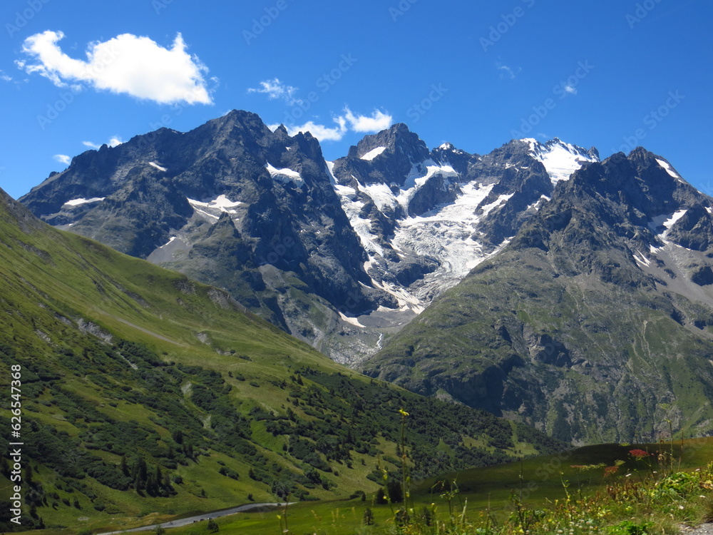 Glacier in the Alps Col du Lautaret France