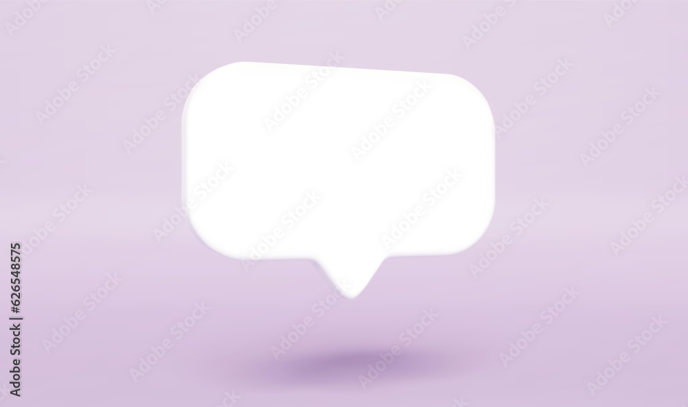 3d white speech bubble on lilac isolated background. Stock vector illustration. 3d white speech bubble on lilac isolated background. Stock vector illustration.