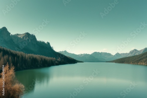 Beautiful lake landscape
