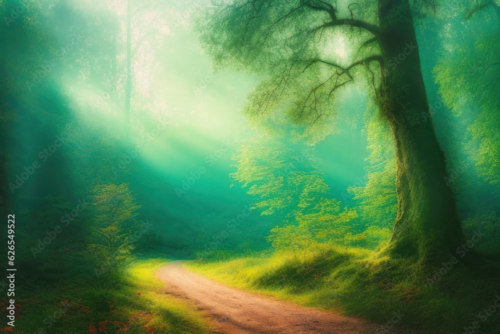 Obraz premium Beautiful forest landscape