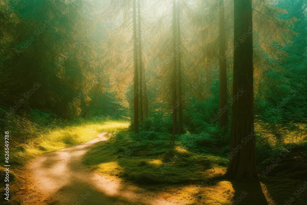 Obraz premium Beautiful forest landscape