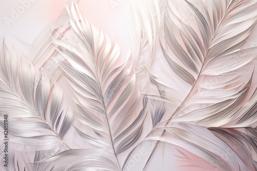 Close up pink feather background generative ai