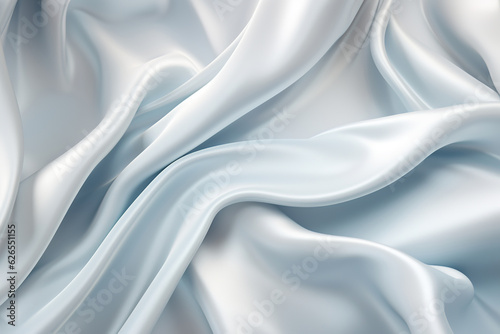 A white and blue satin texture cloth generative ai