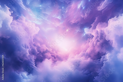 The magic of the sky and the pastel clouds for background generative ai