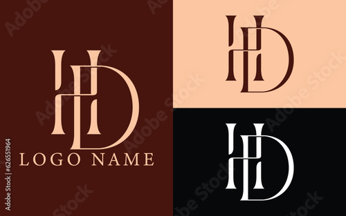Luxurious trendy HD monogram initial based letter logo design