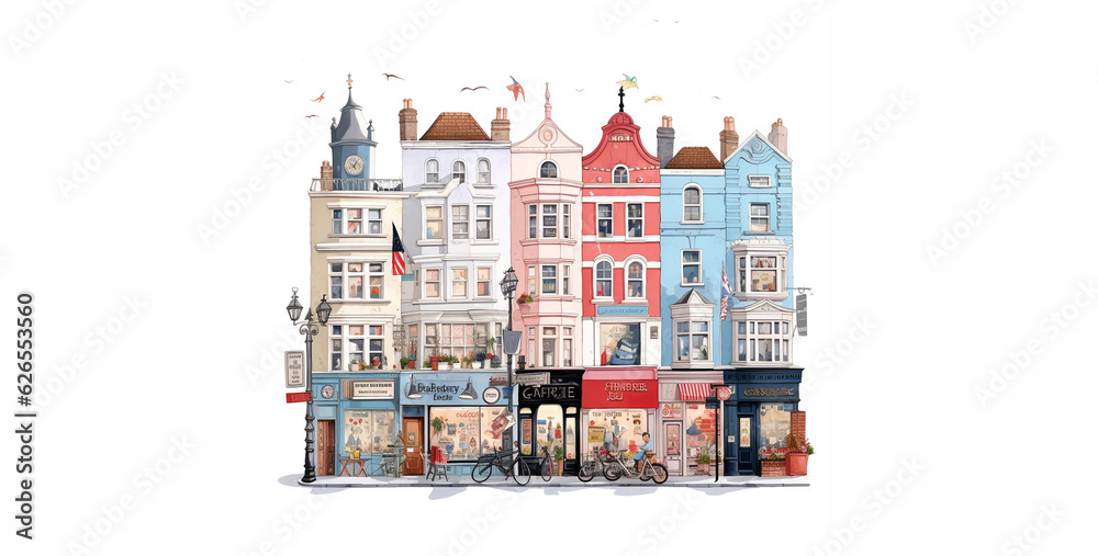 a series of illustrations of chelsea london fun 