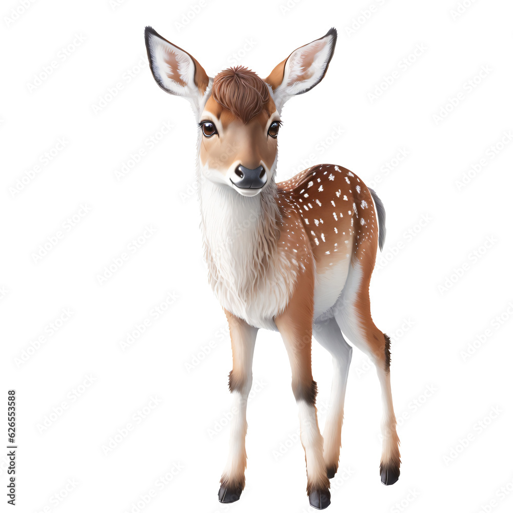 Fototapeta premium Woodland Animals & Plants Clipart Watercolor Set - Transparent PNGs - Nursery Clipart, Fox, Bear, Deer, Hedgehog