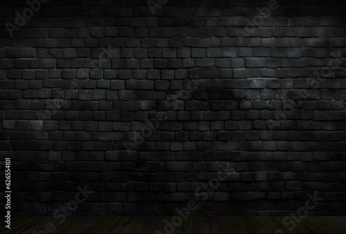 black brick wall texture  dark background for design