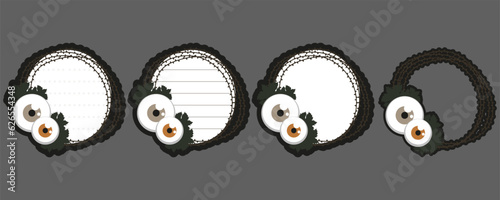 Sticker for notes in cartoon style for Halloween