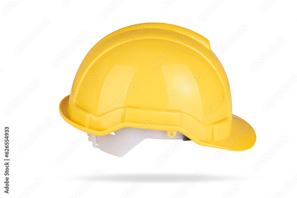 Yellow safety helmet isolated on white background with clipping path. Yellow safety helmet isolated on white background with clipping path.