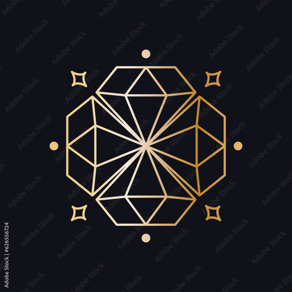 Diamonds emblem vector logo design. Jewelery vector icon element. Diamonds emblem vector logo design. Jewelery vector icon element.