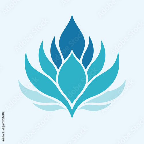 Lotus flower vector icon design. Floral logo design.