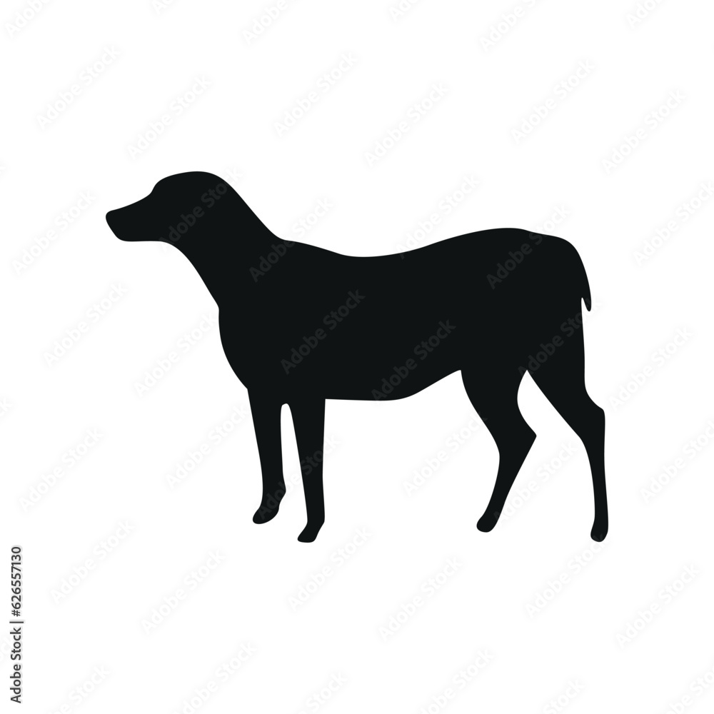Dog silhouette vector icon design. Pet symbol design.