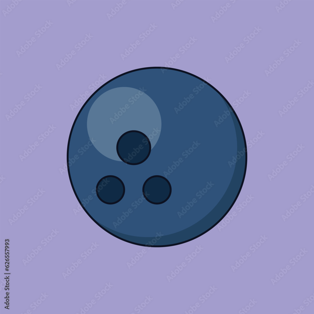 Flat Bowling Ball Sports Icon Vector Illustration Flat Bowling Ball Sports Icon Vector Illustration