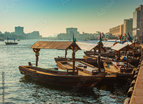 Boats on the Bay Creek in Dubai, UAE © Oleg Zhukov