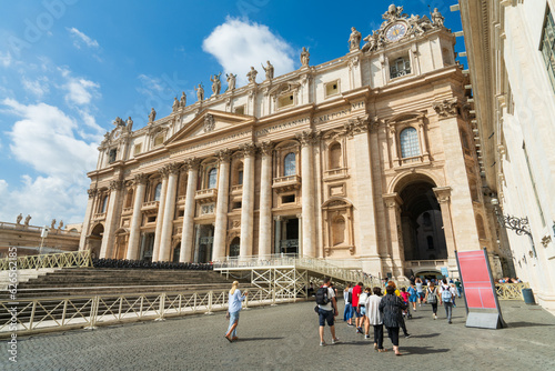 St. Peter's Basilica in Rome. Translation of the text: "In honor of the Prince of the Apostles. Paul V Borghese, Roman, Pope, in 1612, the seventh year of his pontificate "