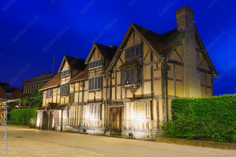 William Shakespeares birthplace place on Henley street in Stratford upon Avon in England, United Kingdom William Shakespeares birthplace place on Henley street in Stratford upon Avon in England, United Kingdom