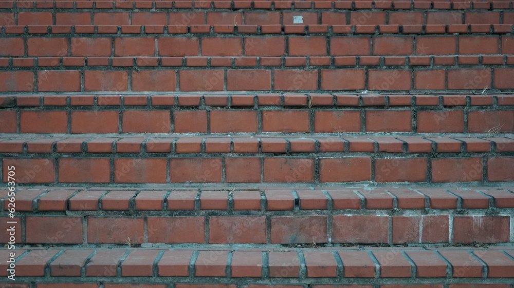 Stairs made of red bricks Stairs made of red bricks