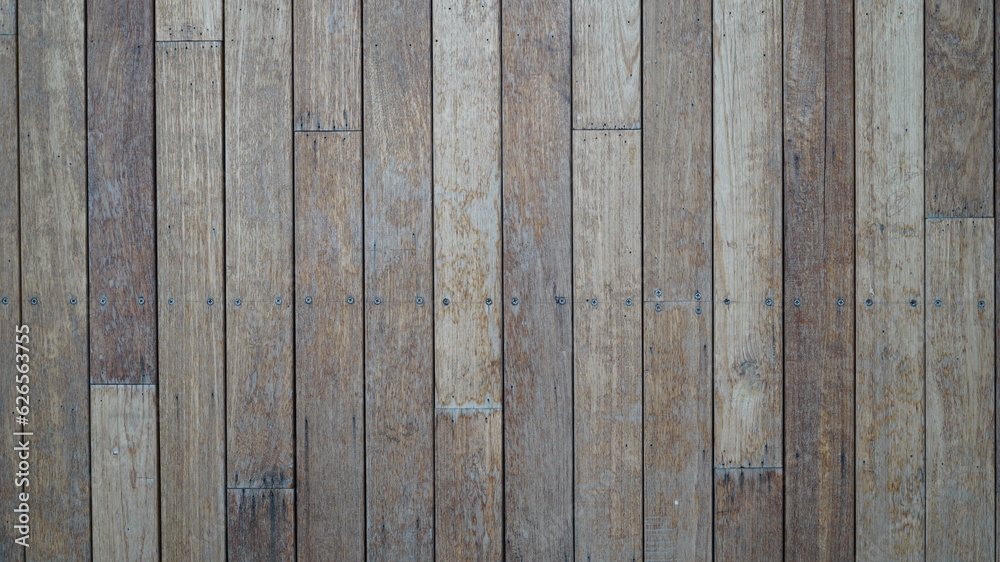 Naklejka premium Vertical pattern wood texture background with screws