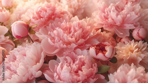peonies abstract summer background flowers.