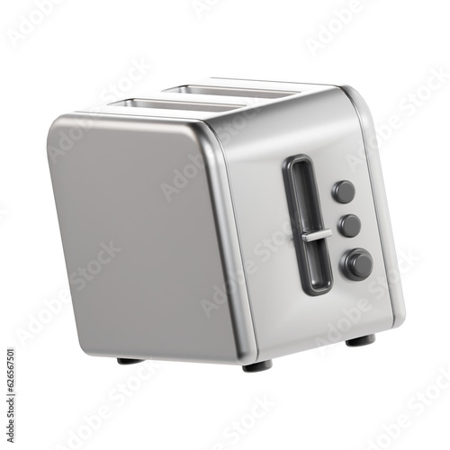 bread toaster 3d render icon illustration, transparent background, cooking and kitchen