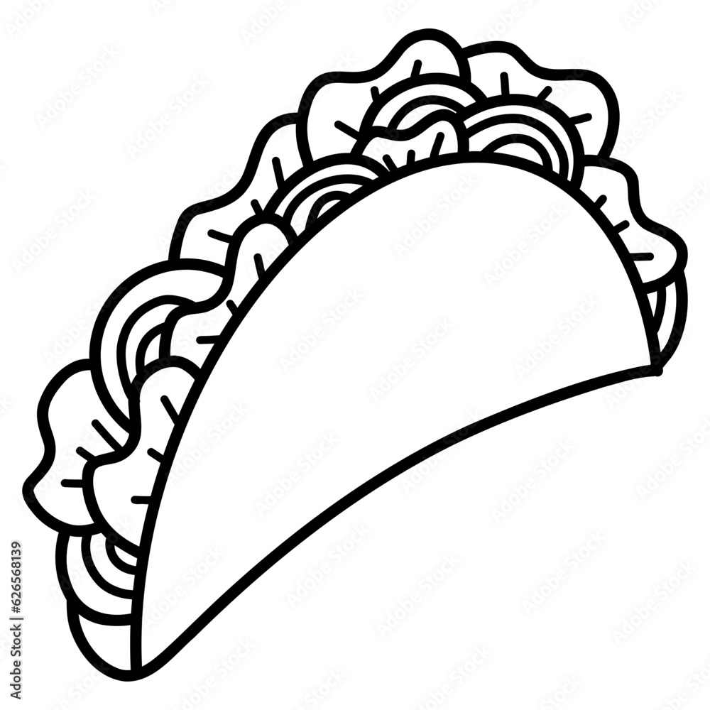 Fototapeta premium illustration of a mexican food tacos